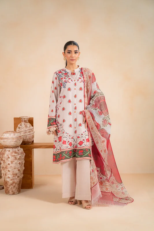 3 Piece Printed Karandi Suit