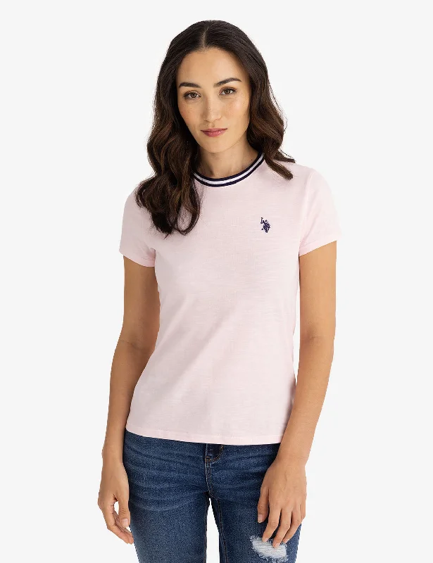 RINGER NECK TRIM T-SHIRT