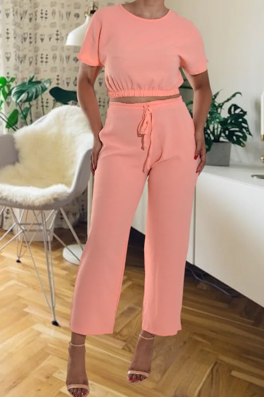 Ladies Peach Crop Set