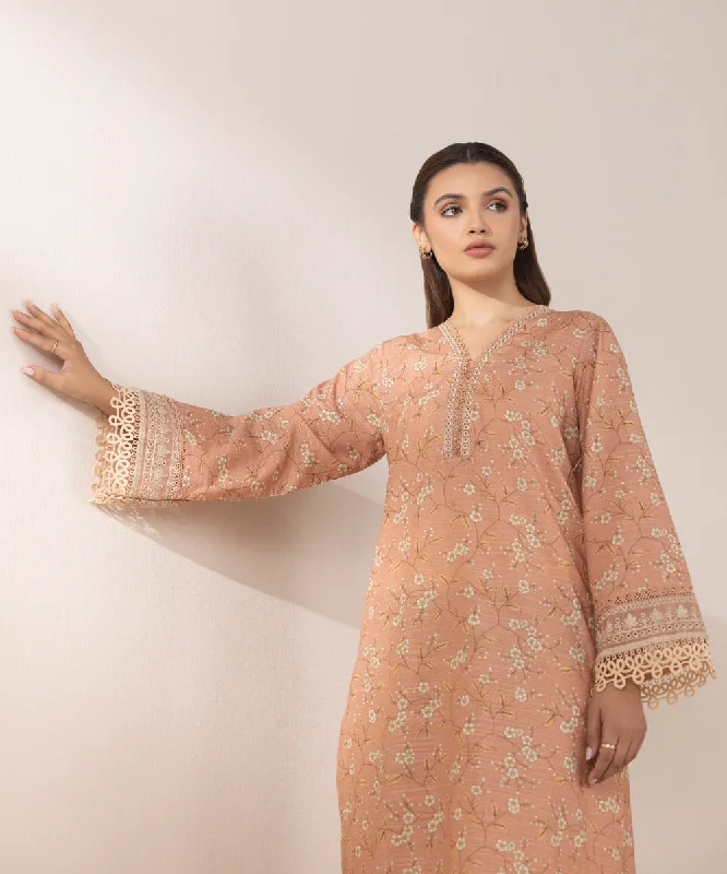 Embroidered Zari Khaddar Shirt