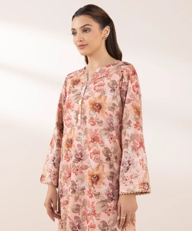 Printed Khaddar Shirt