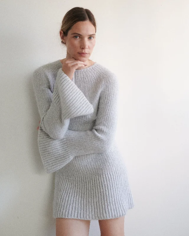 Eglė: Pebble Grey Wool Dress