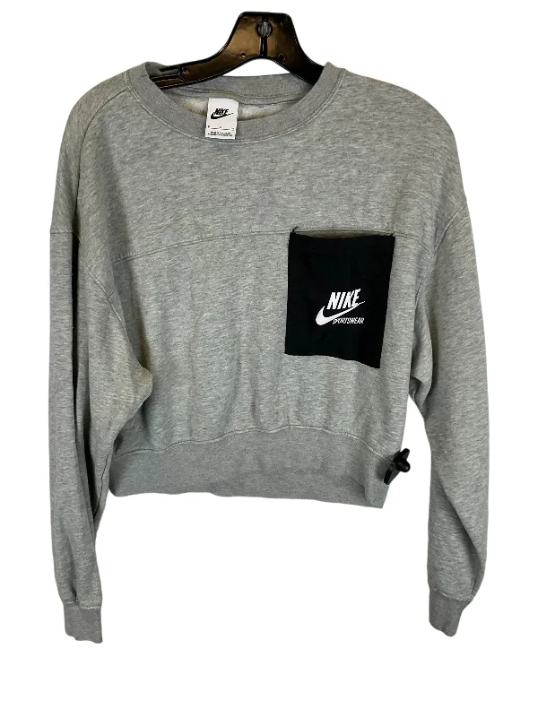 Sweatshirt Crewneck By Nike Apparel In Grey, Size: S