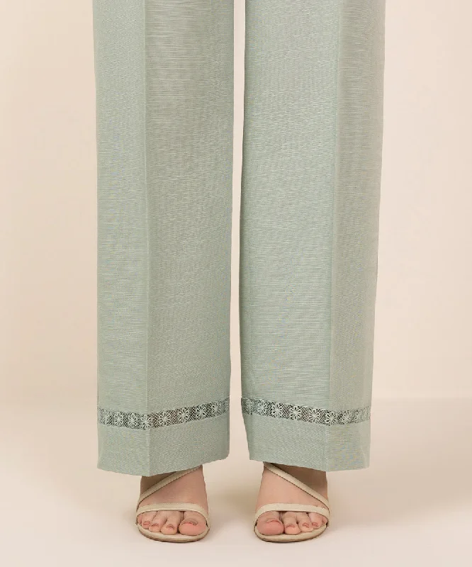 Solid Khaddar Straight Pants