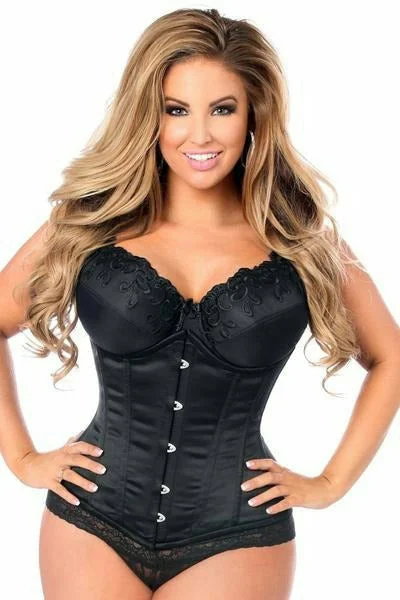 Daisy Black Satin Underbust Corset LV-886