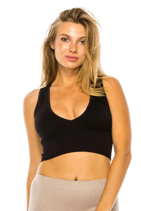 Seamless V-neck Bralette