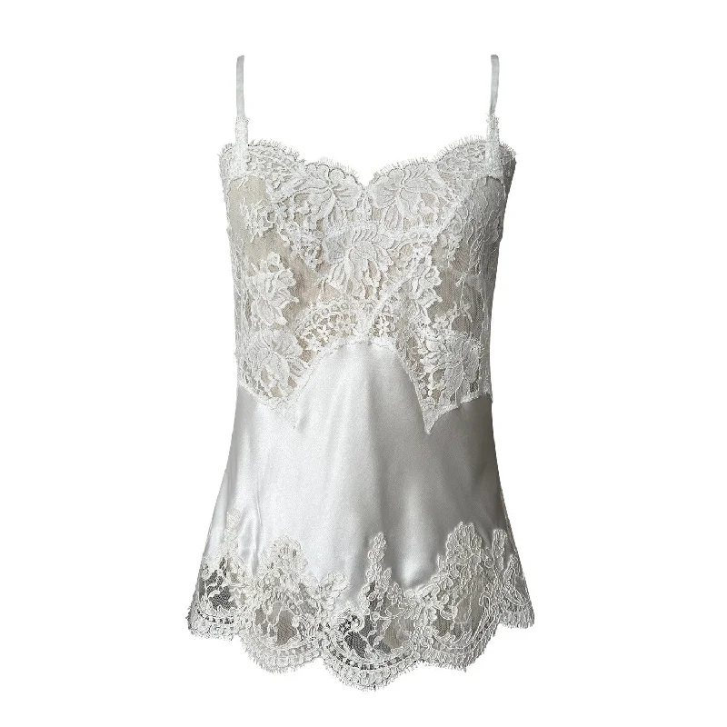 Silk Camisole w/ French Chantilly and Alencon Laces