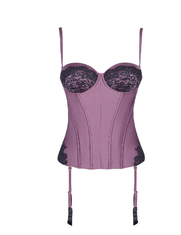 MYLA Heritage Silk Basque - Mauve/Slate