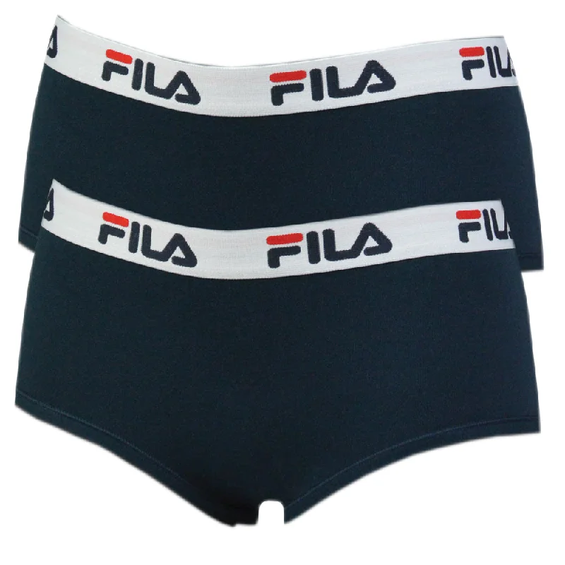 FILA, Damen Urban Hipster, Culotte, 2er Pack, Cotton Stretch, Navy