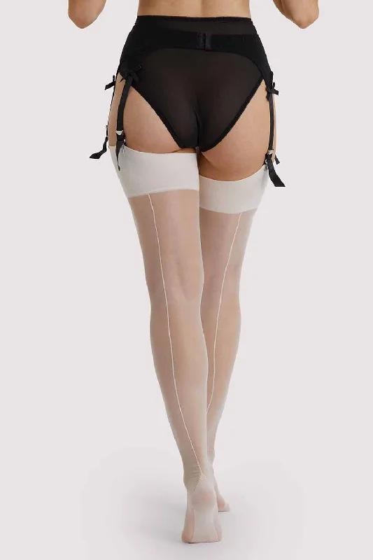 Creme De Peche Seamed Stockings