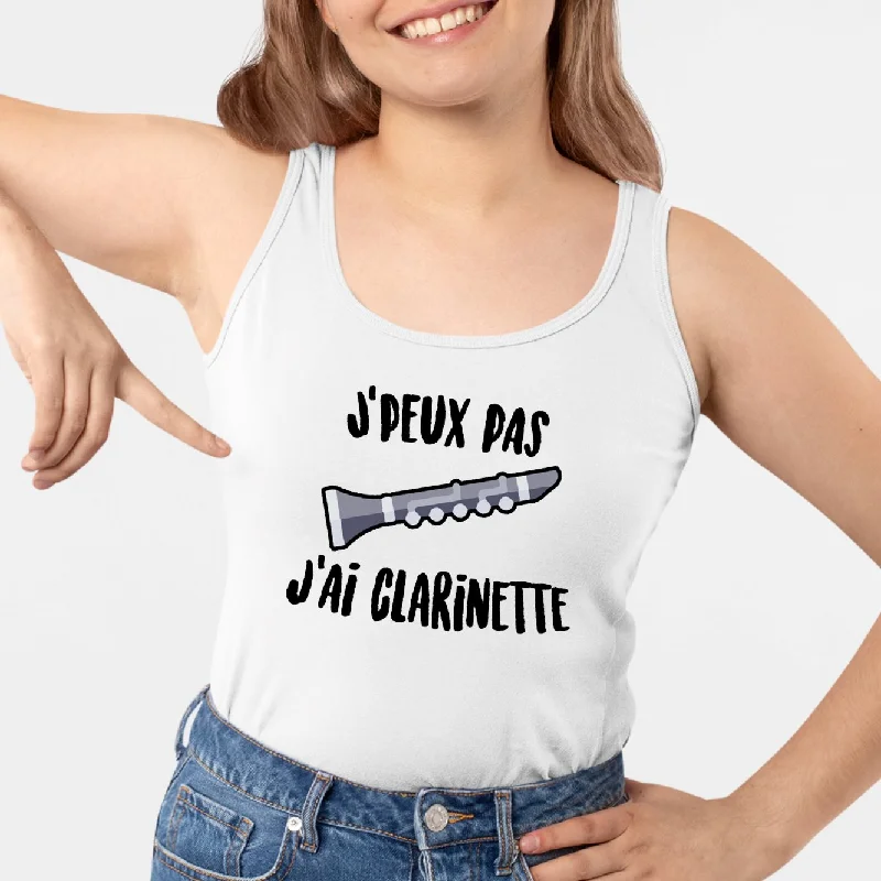 Débardeur Femme J'peux pas j'ai clarinette