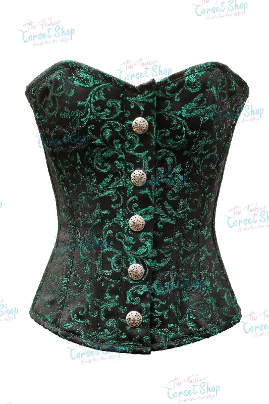 Black/Green Brocade 200