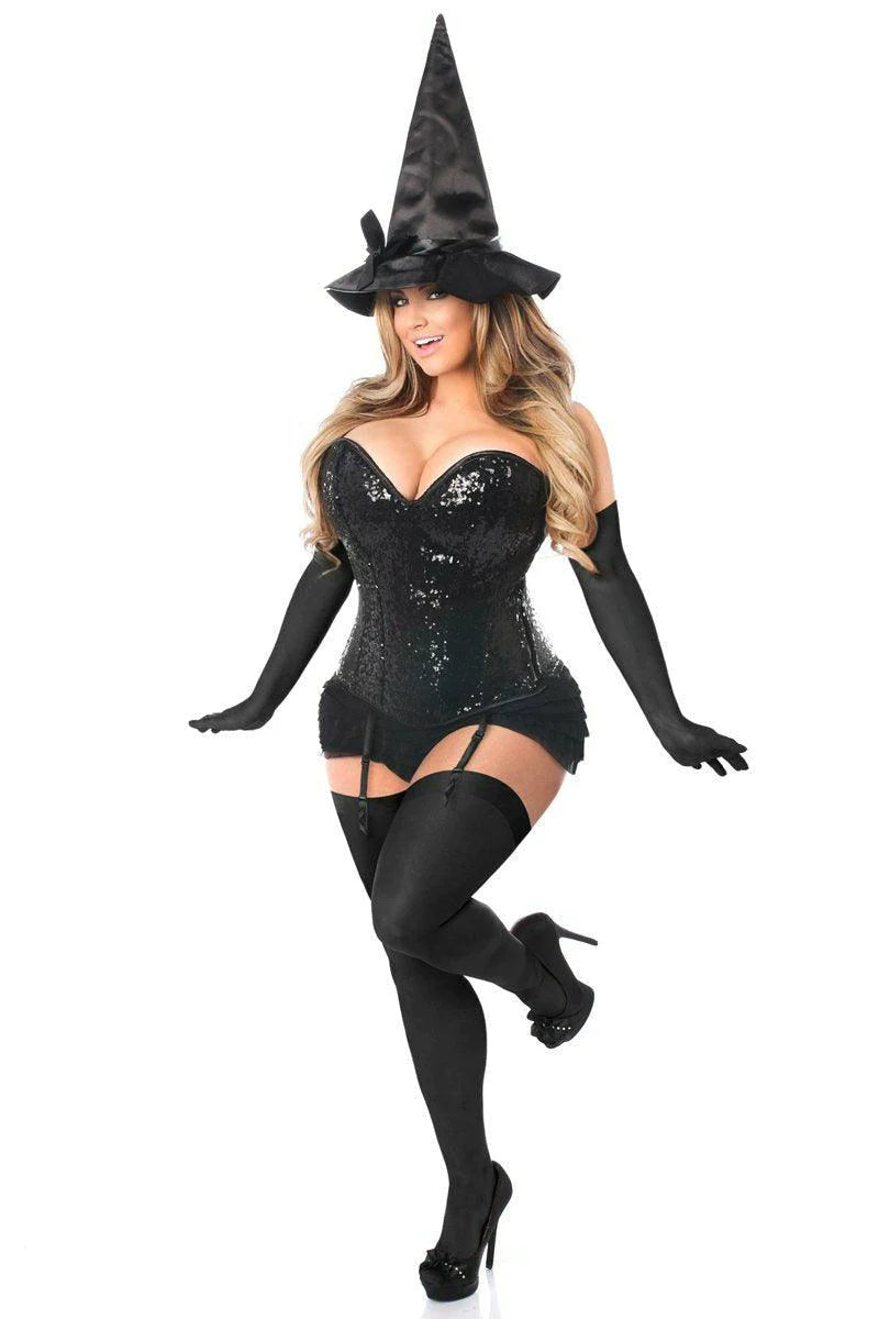 4 PC Sequin Witch Corset Costume