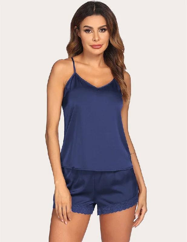 Ekouaer Lace Cami Shorts Set (US Only)