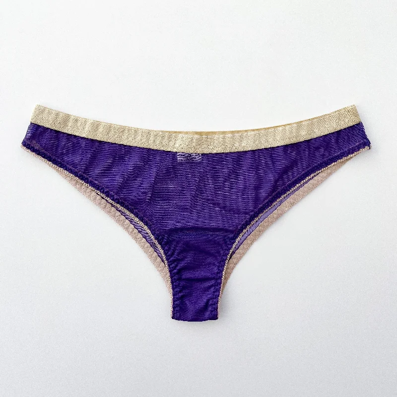 Deep purple mesh panties