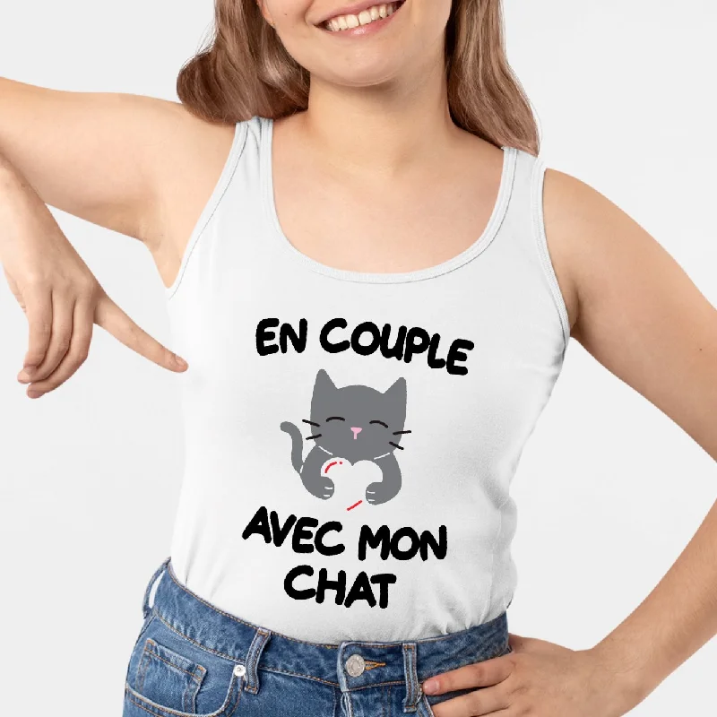 Débardeur Femme En couple avec mon chat