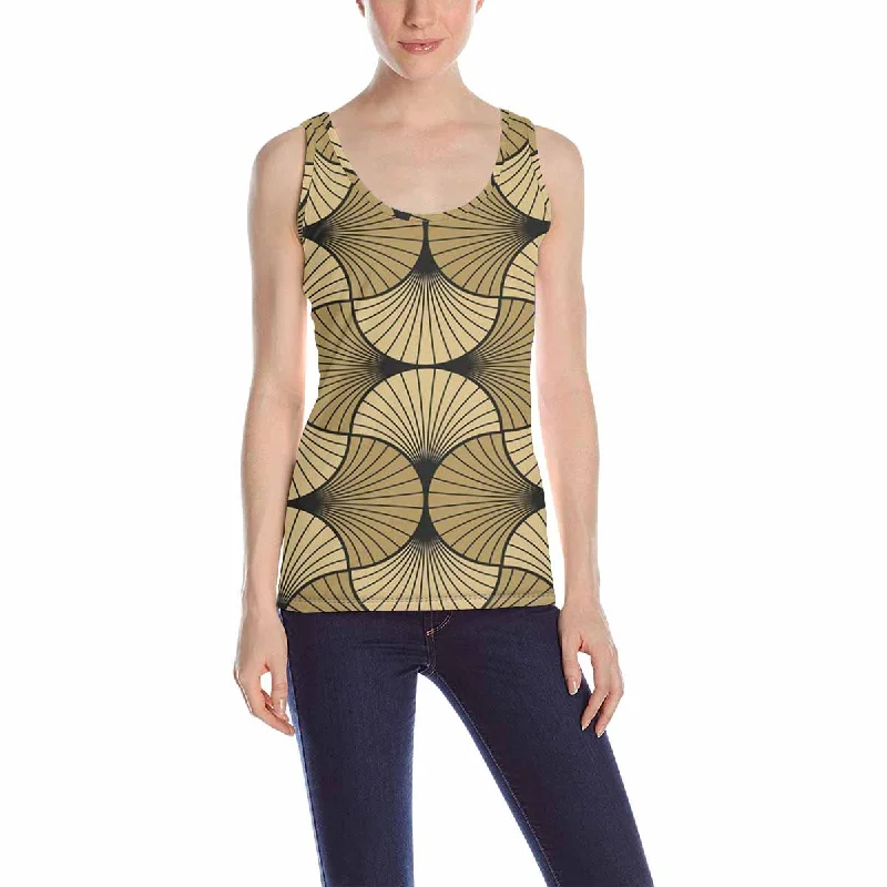 Women's Tank Top print with overlapping arcs pattern