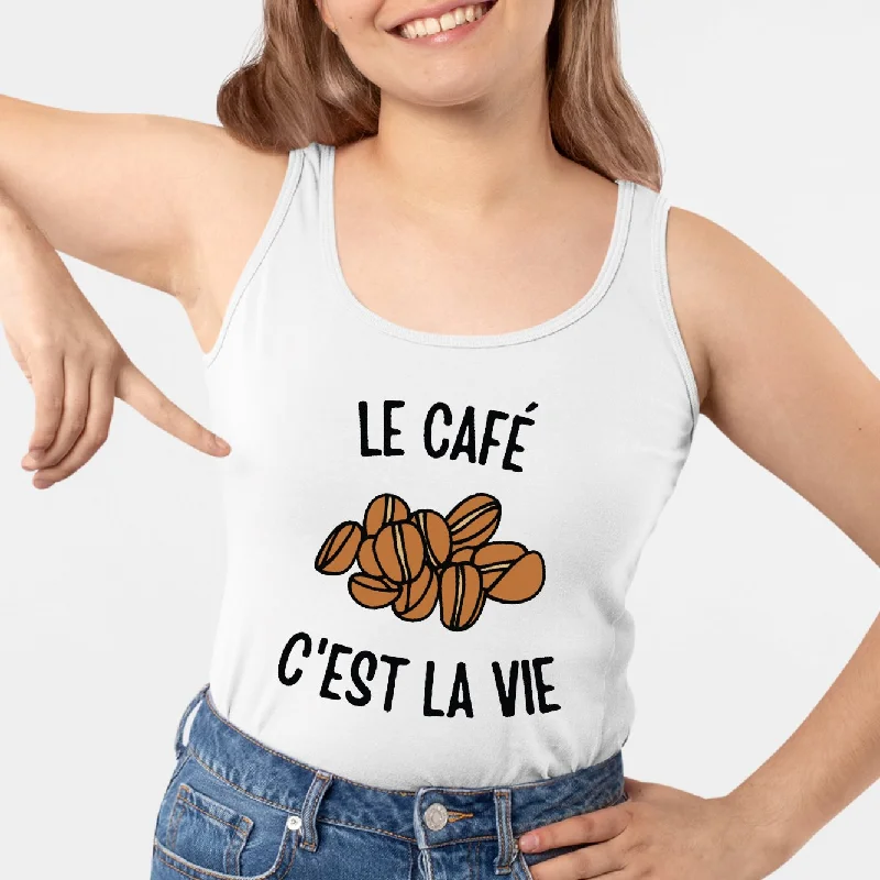 Débardeur Femme Le café c'est la vie