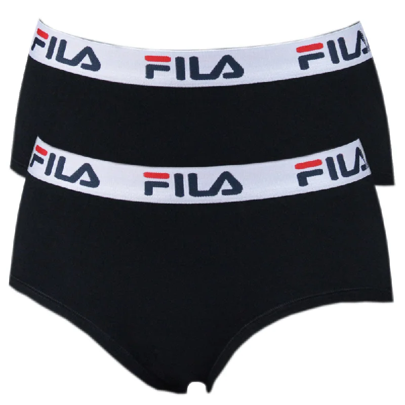 FILA, Damen Urban Hipster, Culotte, 2er Pack, Cotton Stretch, White