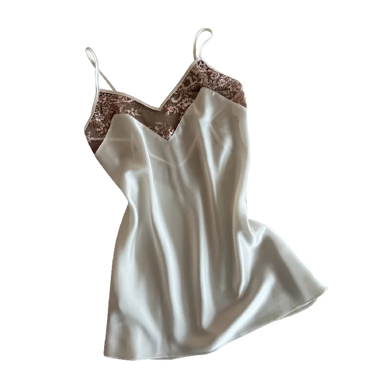 Silk Camisole with French lace