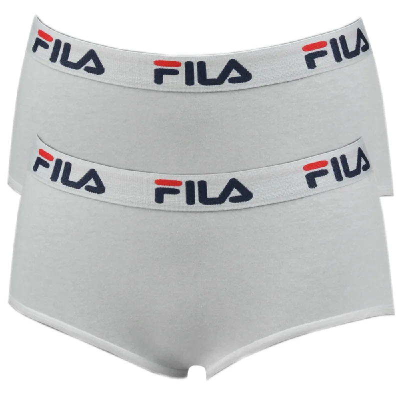 FILA, Damen Urban Hipster, Culotte, 2er Pack, Cotton Stretch, White