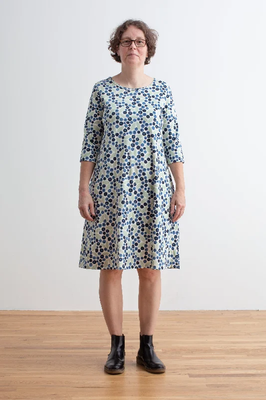 Women's Helsinki Dress - Berries Blue & Green