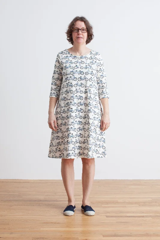 Women's Helsinki Dress - Bikes Slate Blue