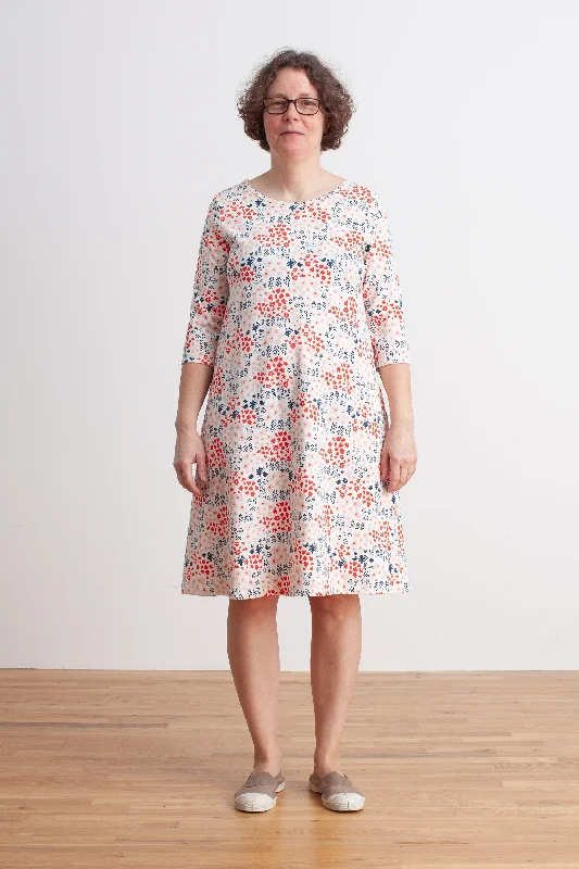 Women's Helsinki Dress - Meadow Red, Pink & Navy