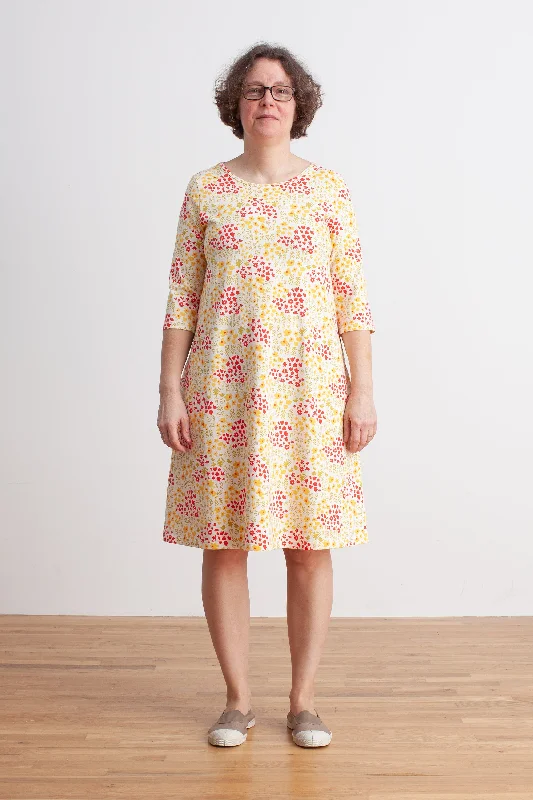 Women's Helsinki Dress - Meadow Yellow, Orange & Green