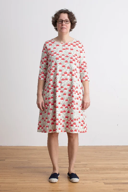 Women's Helsinki Dress - Mushrooms Sage