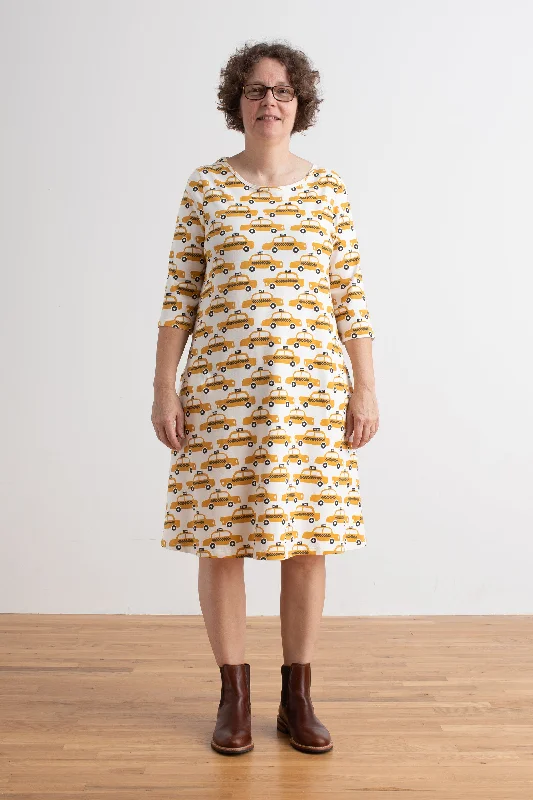 Women's Helsinki Dress - Taxi Cabs Yellow