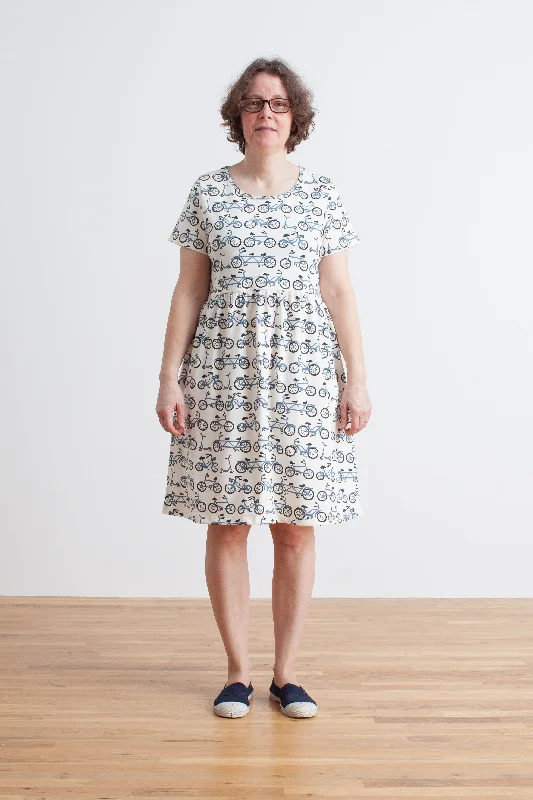 Women's Stockholm Dress - Bikes Slate Blue