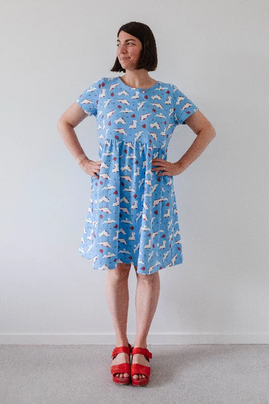 Women's Stockholm Dress - Dino Dreams Blue