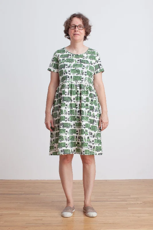 Women's Stockholm Dress - Garbage & Recycling Green