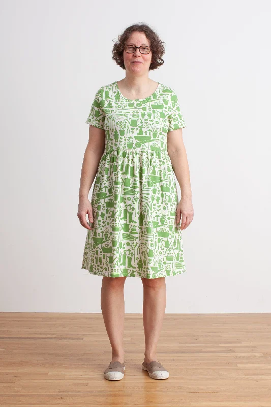 Women's Stockholm Dress - Garden Tools Green