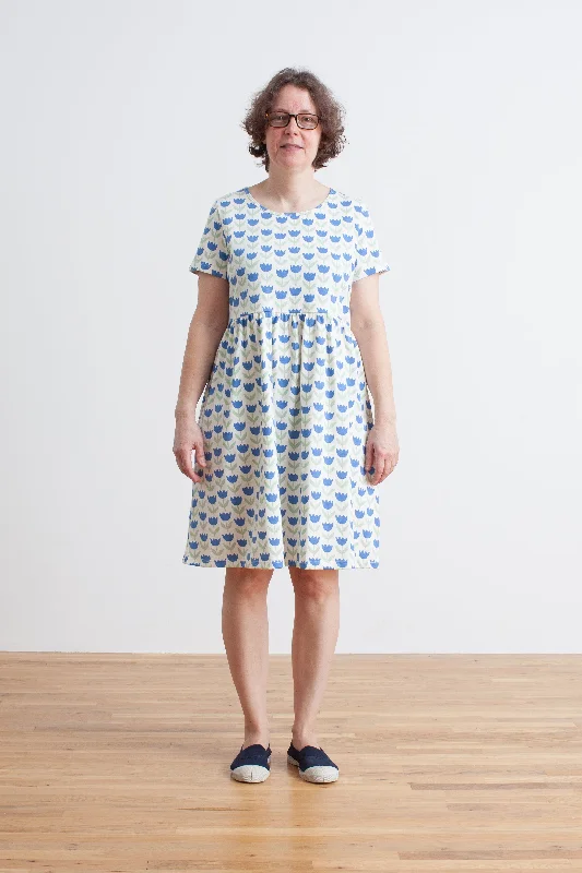 Women's Stockholm Dress - Tulips Blue