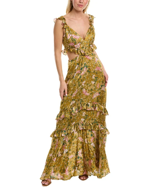 AMUR Magnolia Silk Gown