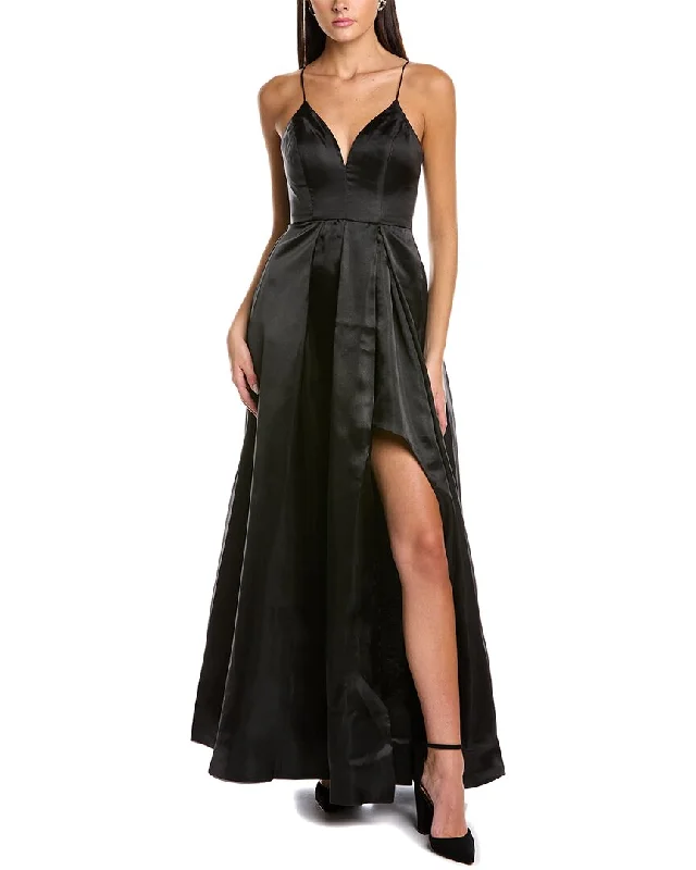 Black by Bariano Corolina High-Low Gown