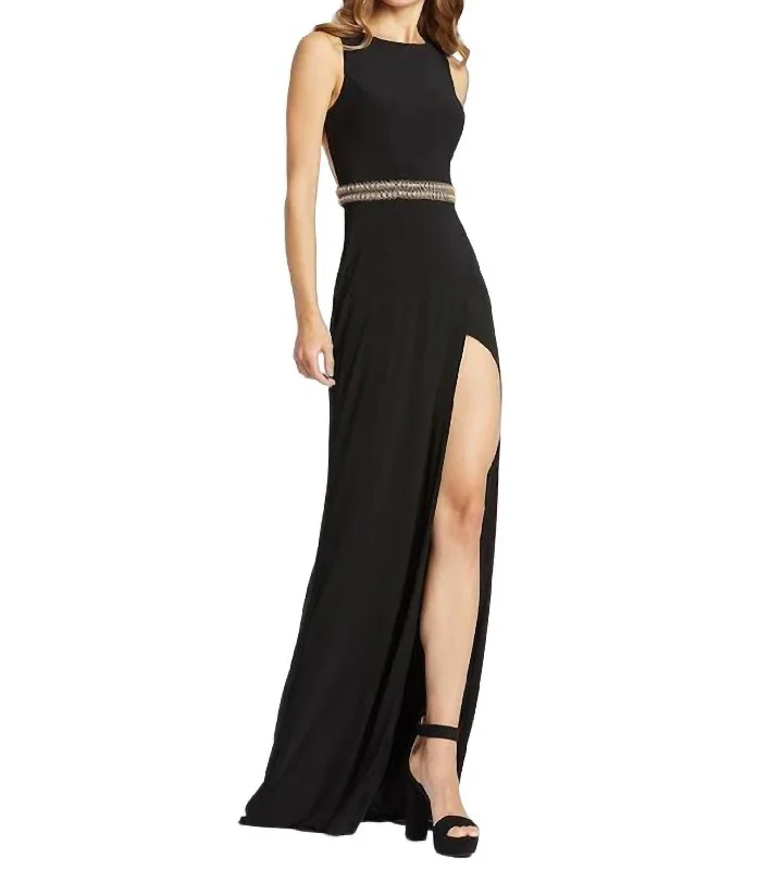 Jersey Gown In Black