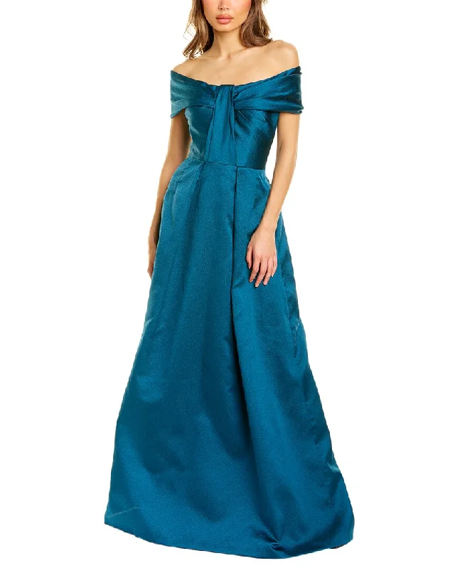 Teri Jon Off-The-Shoulder Gown