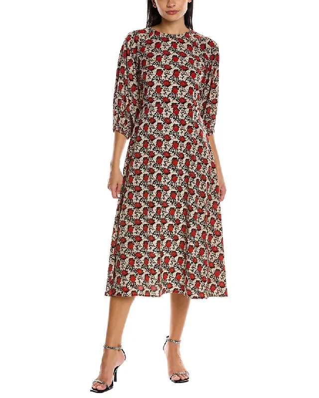 Traffic People Drape Midi Dress