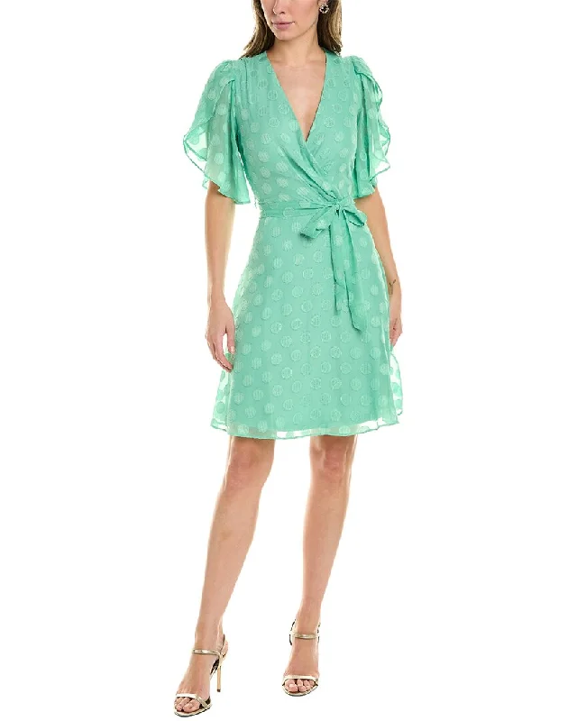 London Times Surplice Mini Dress