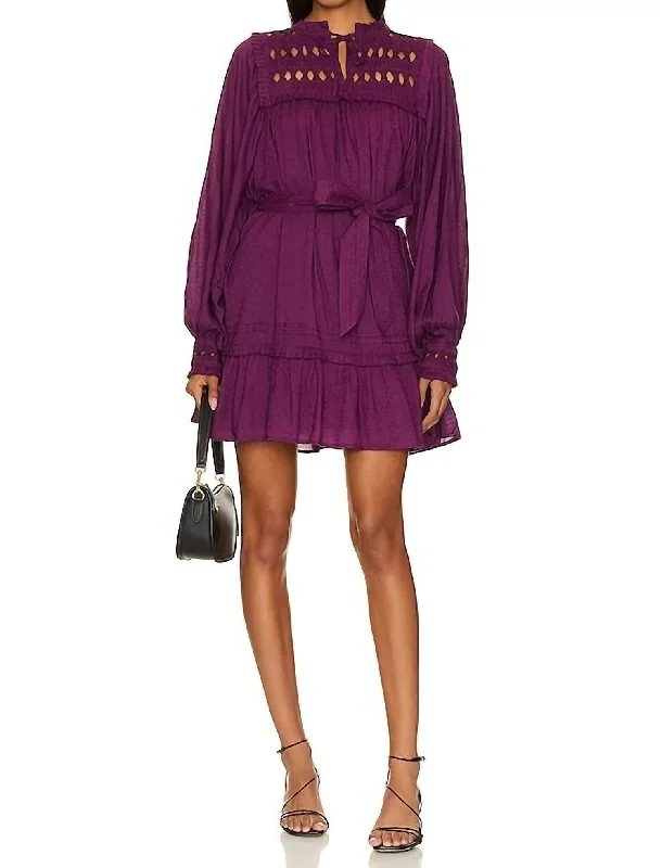 Musette Mini Dress In Aubergine