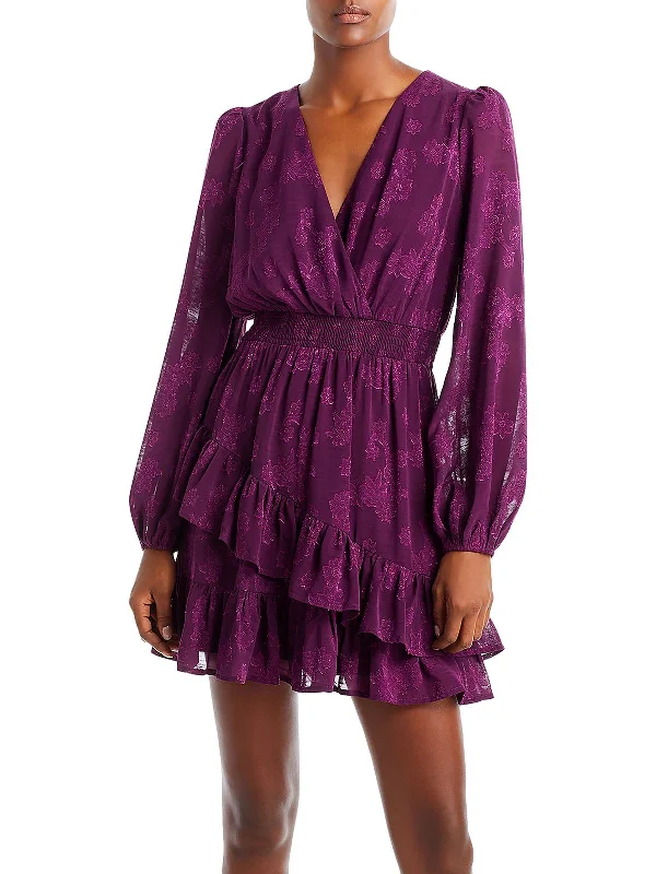 Womens Mini Ruffle Mini Dress