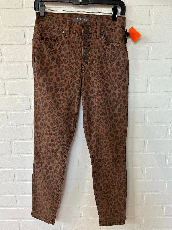 Animal Print Jeans Skinny Level 99, Size 2