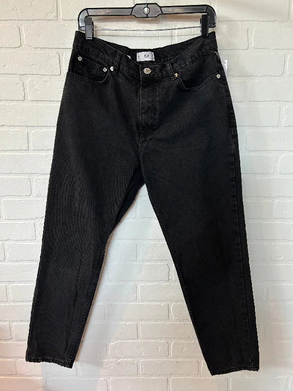 Black Denim Jeans Boyfriend Mng, Size 8