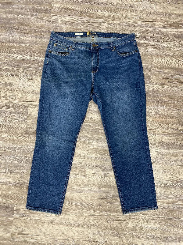 Blue Denim Jeans Boyfriend Kut, Size 20