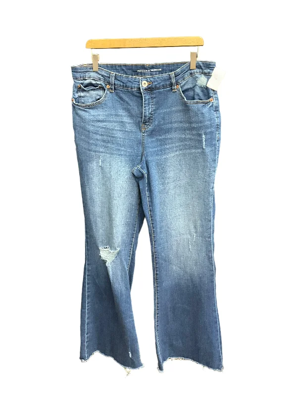 Blue Denim Jeans Flared Inc, Size 16