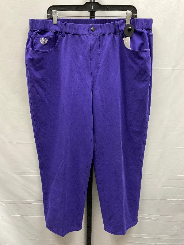 Purple Jeans Jeggings Quaker Factory, Size Petite   Xl