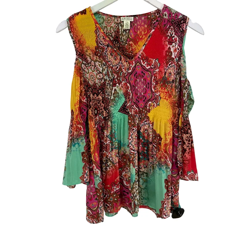 Top 3/4 Sleeve By Spense In Multi-colored, Size: S